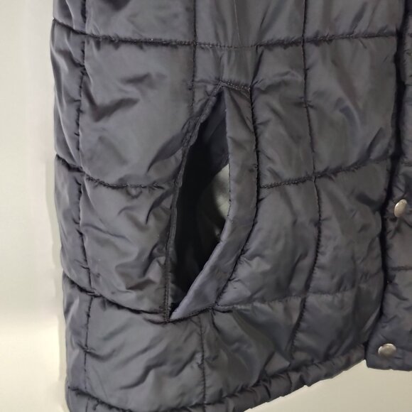 Volcom Stone Quilted Shirt Jacket Mens Black Snap Front Lightweight Puffer 600mm - Picture 6 of 16